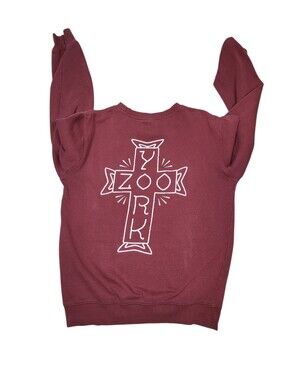 2/$20 Zoo York Burgundy Red Cross Graphic Sweatshirt Top Size: Small